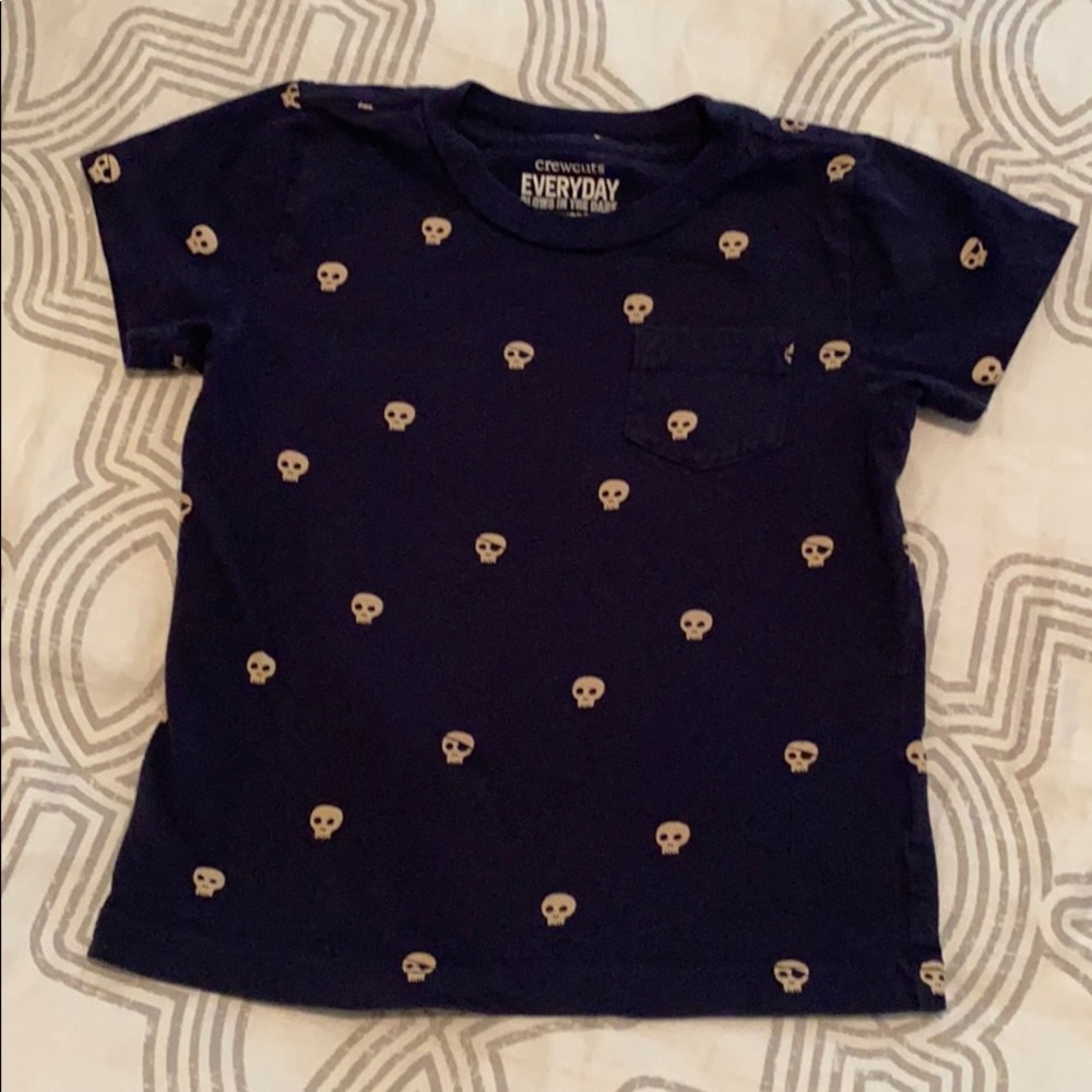 Gently used skull J Crew kids tee 2t